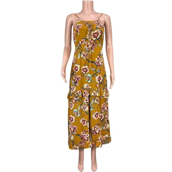 Xhilaration Women Maxi Sundress SZ S Floral Ruffle Tiered Strappy Sleeveless NWT - Picture 9 of 14